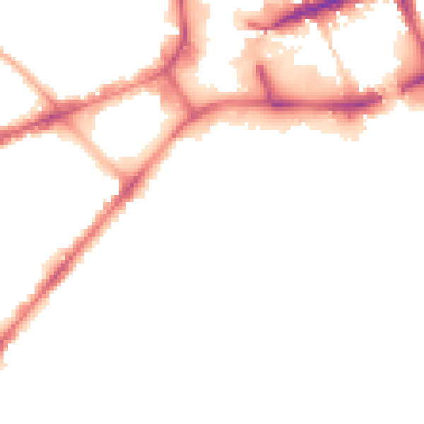 Night-time road noise heatmap for BL3 6AN