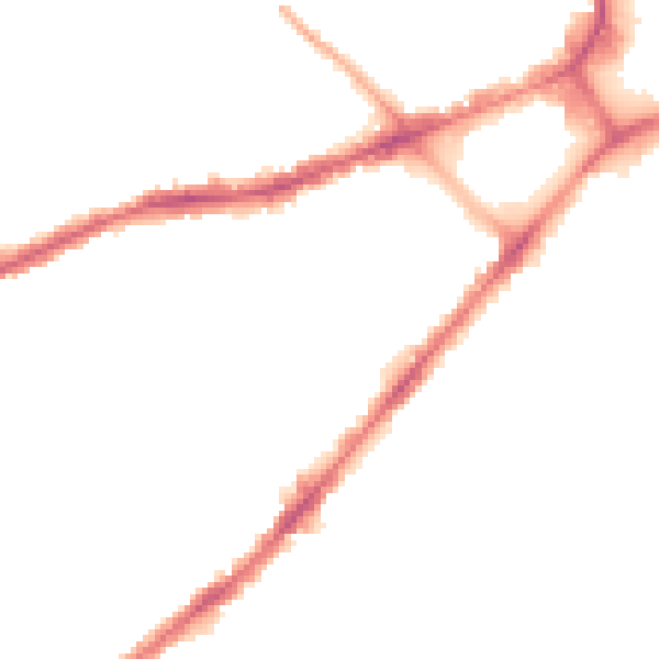 Night-time road noise heatmap for BL3 6JJ