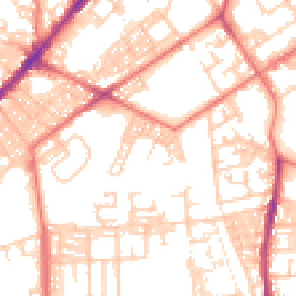 Daytime road noise heatmap for BL3 6UY