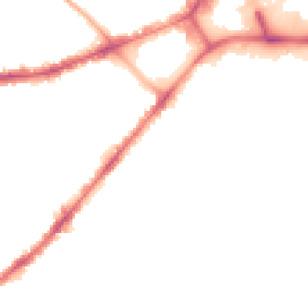 Night-time road noise heatmap for BL3 6XF