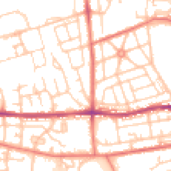 Daytime road noise heatmap for BL4 0HD