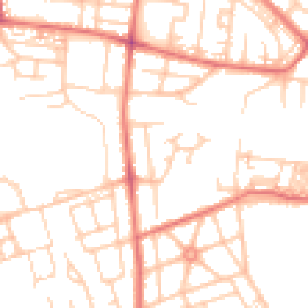Daytime road noise heatmap for BL4 0JB
