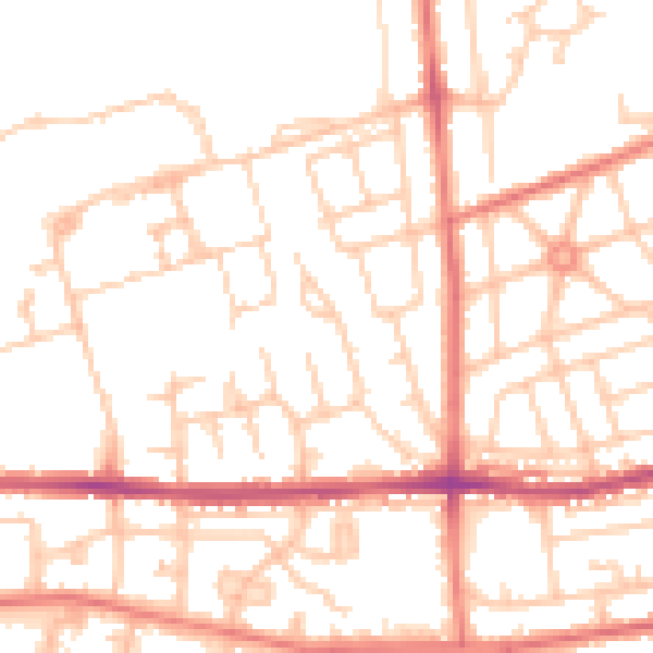Daytime road noise heatmap for BL4 0LU