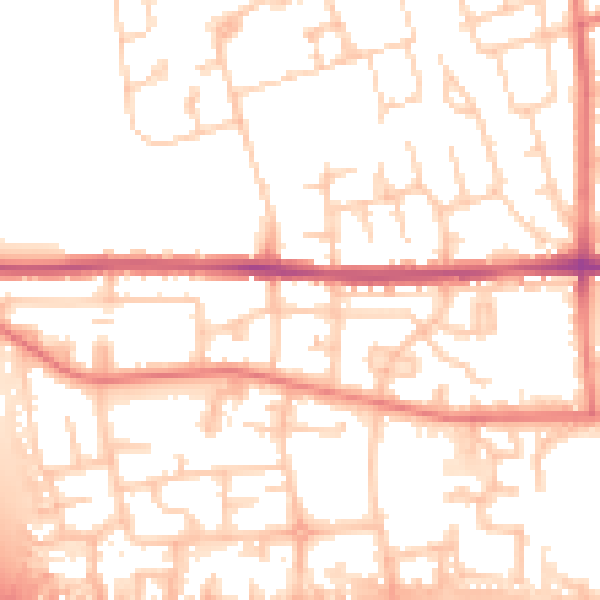 Daytime road noise heatmap for BL4 0PA