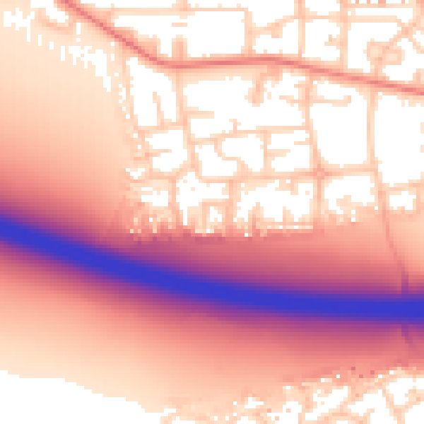 Daytime road noise heatmap for BL4 0PJ