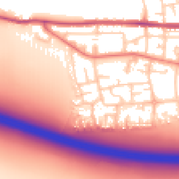 Daytime road noise heatmap for BL4 0PS