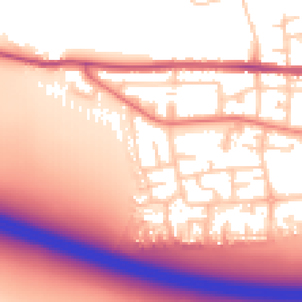 Daytime road noise heatmap for BL4 0PU