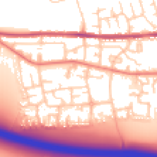 Daytime road noise heatmap for BL4 0QF