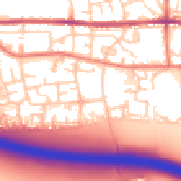 Daytime road noise heatmap for BL4 0QS