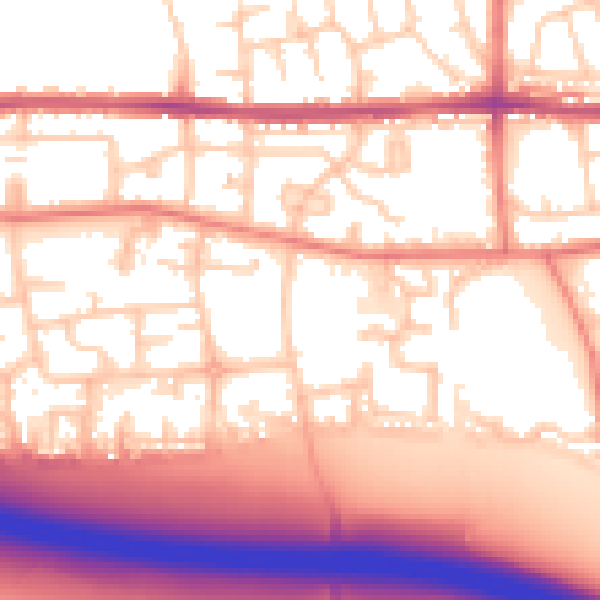 Daytime road noise heatmap for BL4 0RH