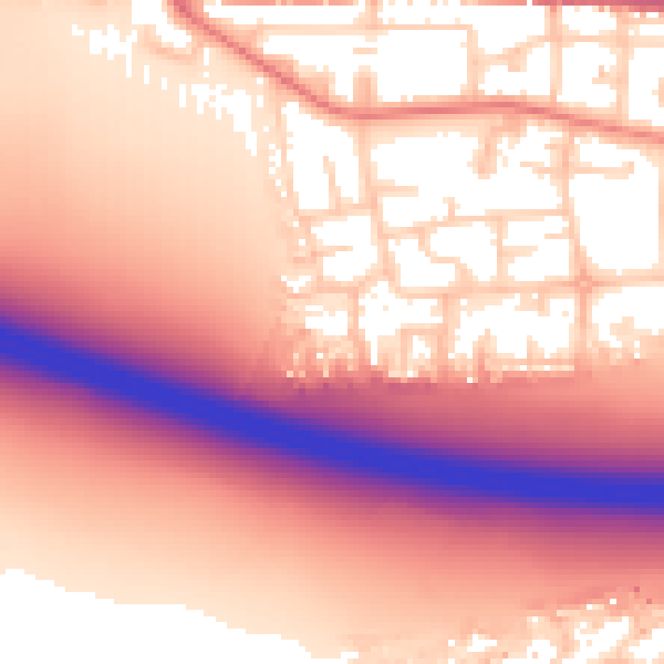 Daytime road noise heatmap for BL4 0RL