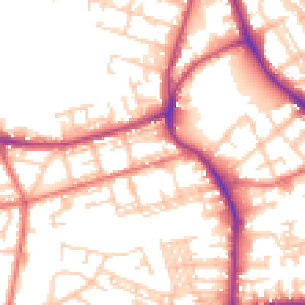 Daytime road noise heatmap for BL4 7BX