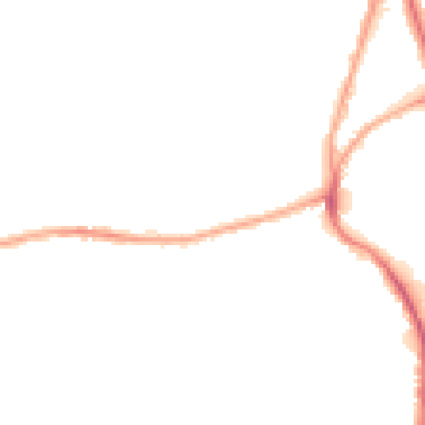 Night-time road noise heatmap for BL4 7EE