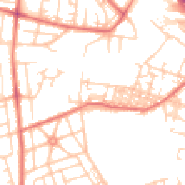 Daytime road noise heatmap for BL4 7HR