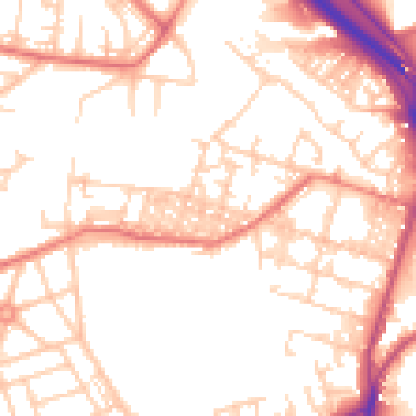 Daytime road noise heatmap for BL4 7HX