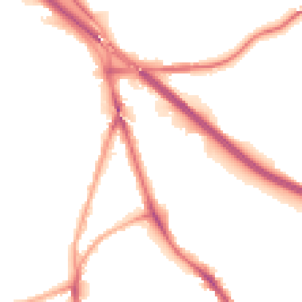 Night-time road noise heatmap for BL4 7JT
