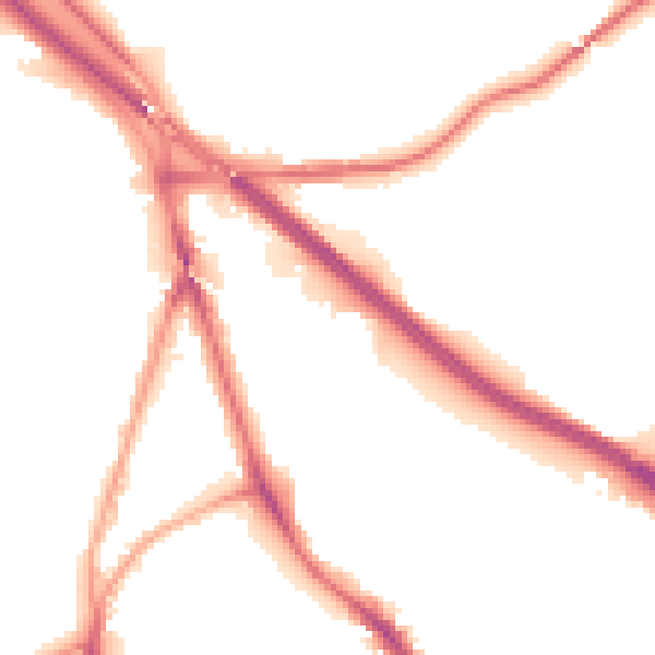 Night-time road noise heatmap for BL4 7PY