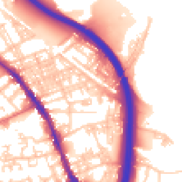 Daytime road noise heatmap for BL4 7QT
