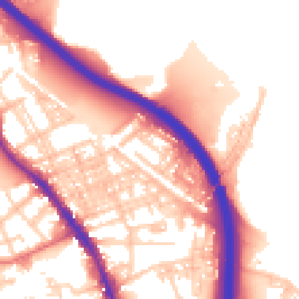 Daytime road noise heatmap for BL4 7RU
