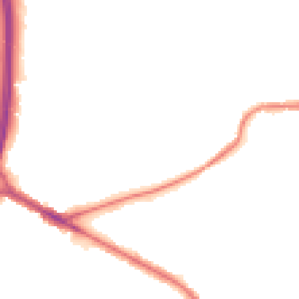 Night-time road noise heatmap for BL4 8DT