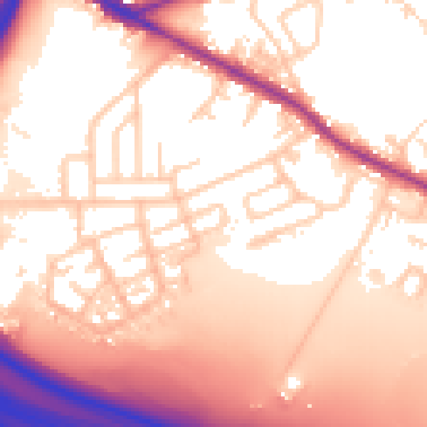 Daytime road noise heatmap for BL4 8LF