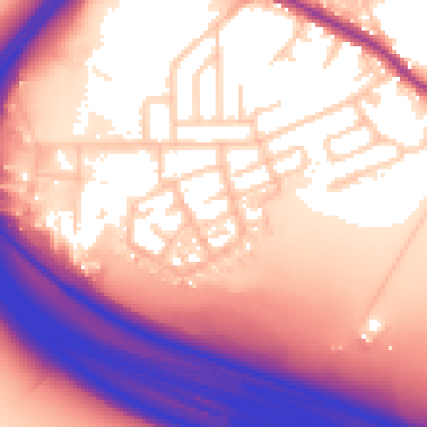 Daytime road noise heatmap for BL4 8LL