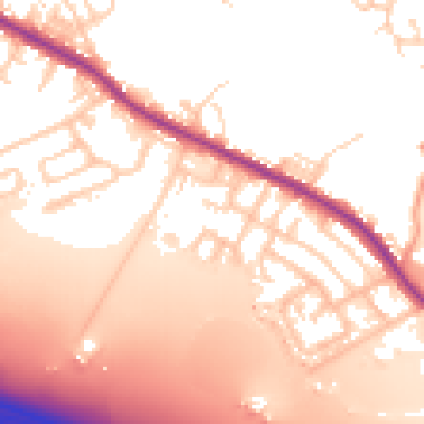 Daytime road noise heatmap for BL4 8PG