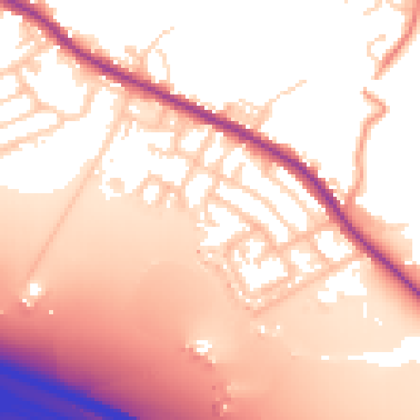 Daytime road noise heatmap for BL4 8PW