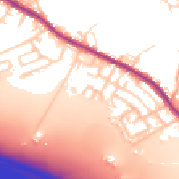 Daytime road noise heatmap for BL4 8QA