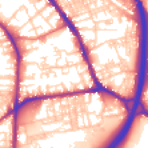 Daytime road noise heatmap for BL4 9AG