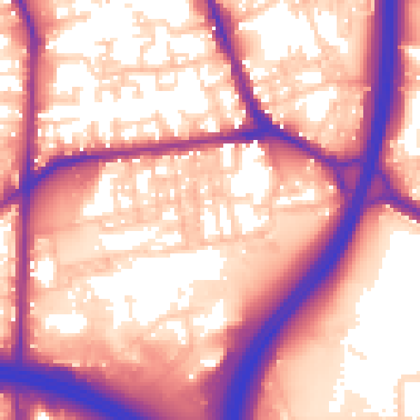 Daytime road noise heatmap for BL4 9BF