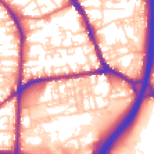 Daytime road noise heatmap for BL4 9BP