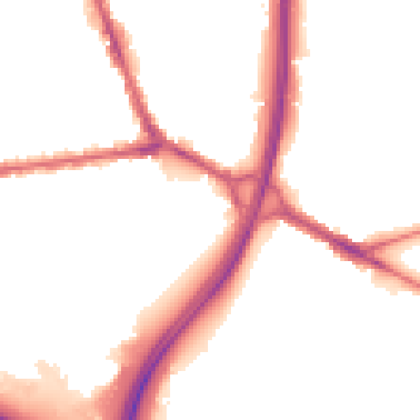 Night-time road noise heatmap for BL4 9DG