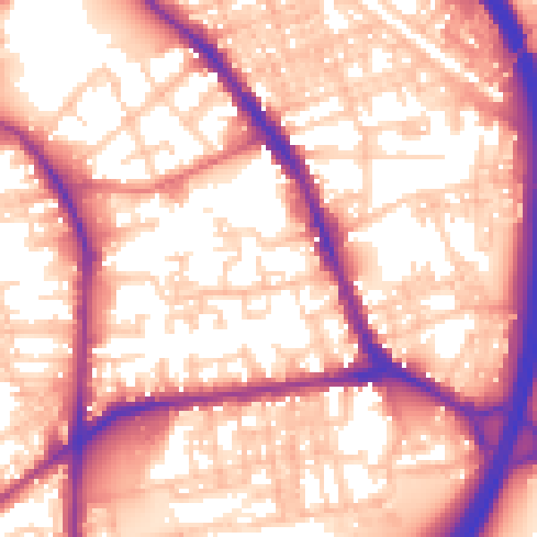 Daytime road noise heatmap for BL4 9ET