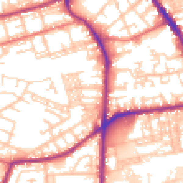 Daytime road noise heatmap for BL4 9HR