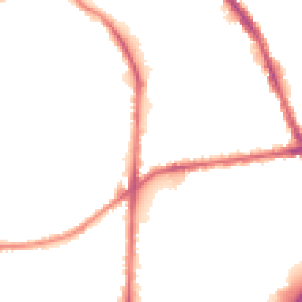 Night-time road noise heatmap for BL4 9JF