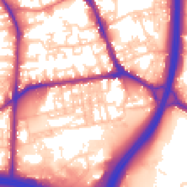 Daytime road noise heatmap for BL4 9JL