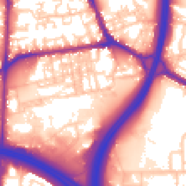 Daytime road noise heatmap for BL4 9LG