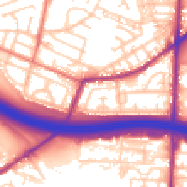 Daytime road noise heatmap for BL4 9NH