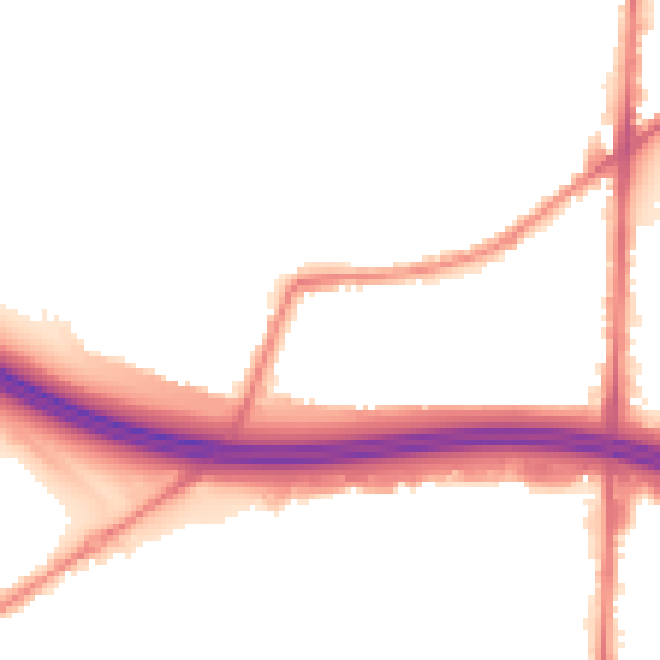 Night-time road noise heatmap for BL4 9NH