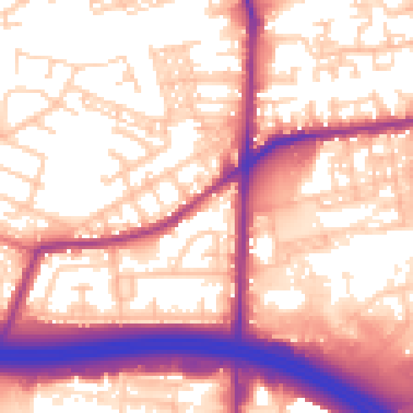Daytime road noise heatmap for BL4 9PF