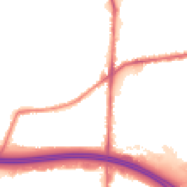 Night-time road noise heatmap for BL4 9PF