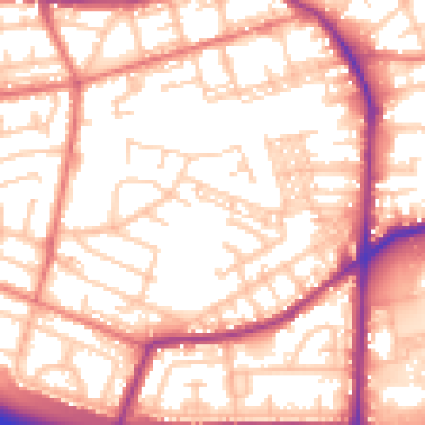 Daytime road noise heatmap for BL4 9PP