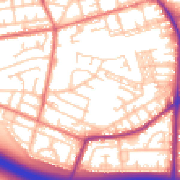 Daytime road noise heatmap for BL4 9QA