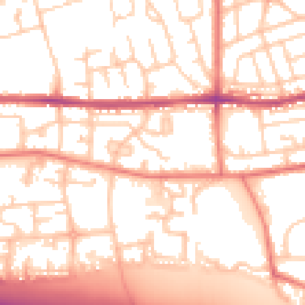 Daytime road noise heatmap for BL4 9SD