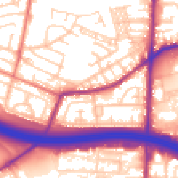 Daytime road noise heatmap for BL4 9SE