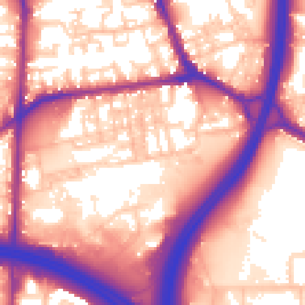 Daytime road noise heatmap for BL4 9SF