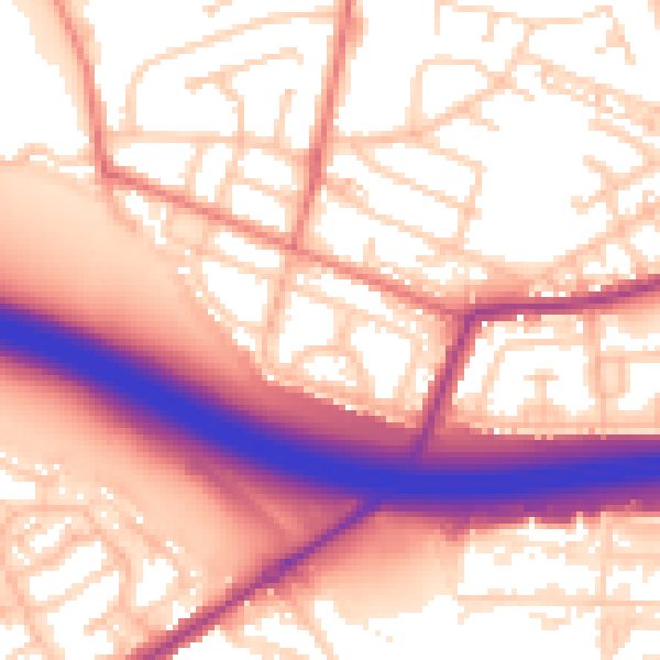Daytime road noise heatmap for BL4 9SZ
