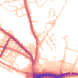 Daytime road noise heatmap for BL8 1AS
