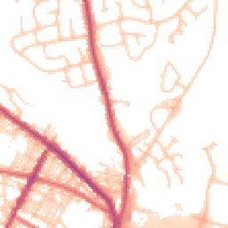 Daytime road noise heatmap for BL8 1AU